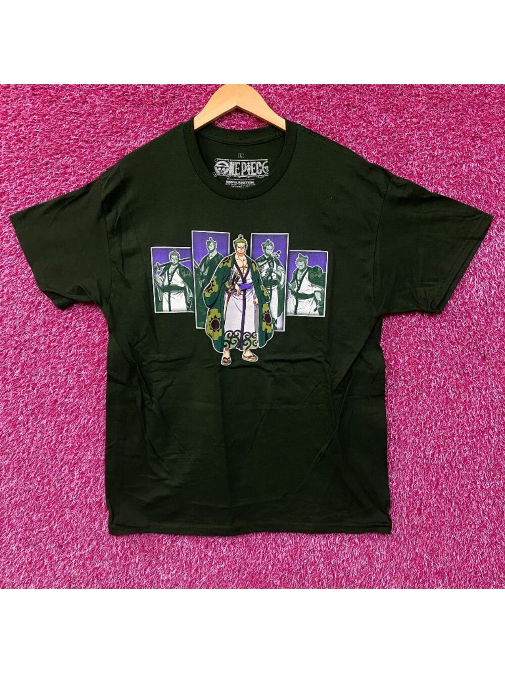 Ripple Junction One Piece Roronoa Zoro Wano Arc Anime Graphic T-Shirt Large
